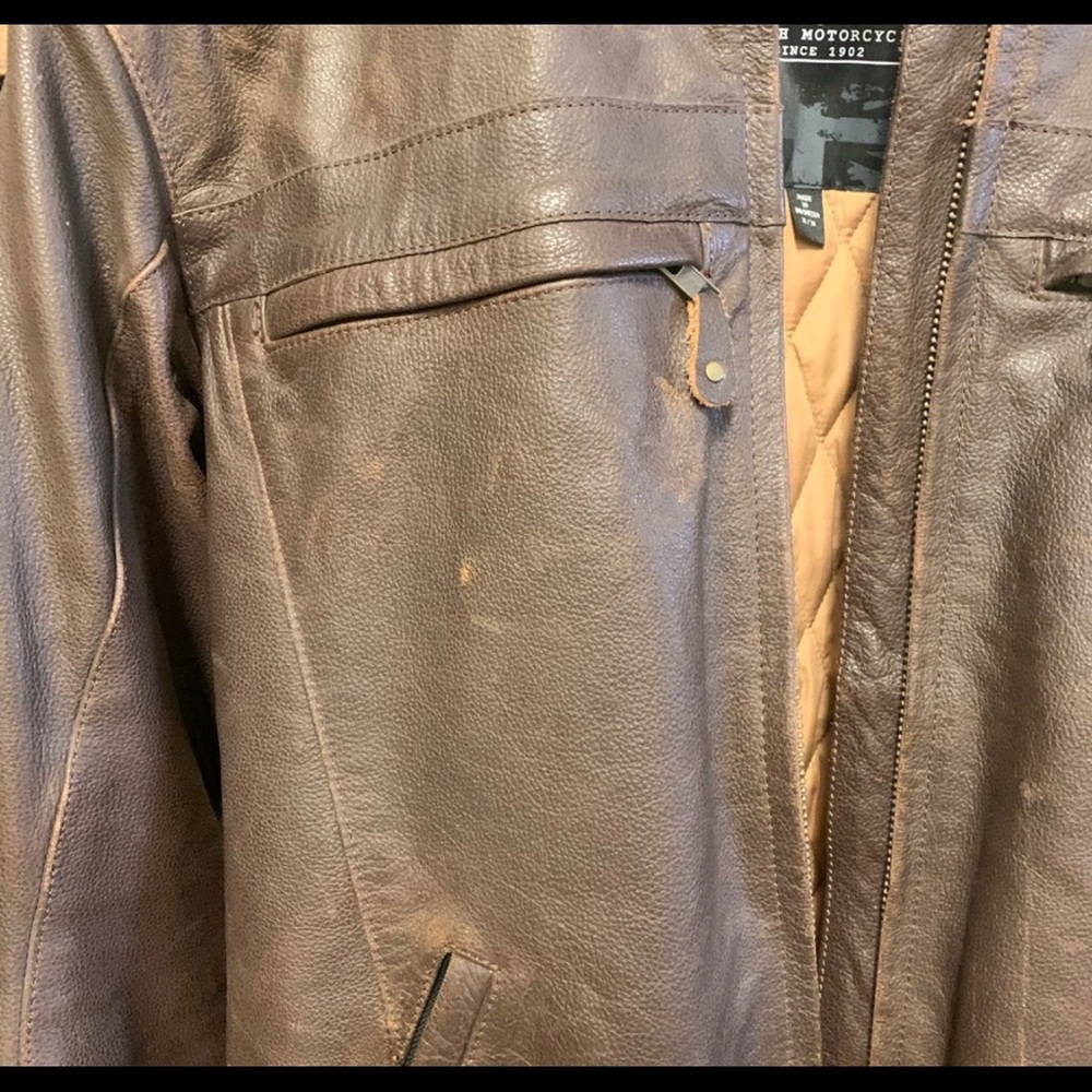 Triumph restore brown leather jacket